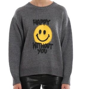 Philosophy Di Lorenzo Serafini Happy Without You Wool Blend Gray Jumper Sweater